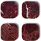 MOOISA - Marmer onderzetters rood - organisch - set van 4 stuks - 10x10x1cm