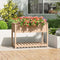 vidaXL - Plantenbak - met - schap - 111,5x54x81 - cm - massief - grenenhout