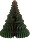 J-Line decoratie christmas tree - papier - darkgroen/koper - medium
