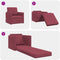 vidaXL - Vloersofa - Bed - 2-in-1 - Bordeauxrood - 74x77x81 - cm - Stof