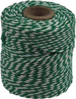 Katoentouw, groen-wit, klos van 50 g, ongeveer 55 m