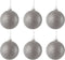 J-Line kerstbal Pailletten - glas - grijs - doos van 6