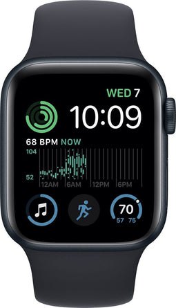Apple Watch SE (2022) - Smartwatch - Gezondheidsmonitoring en valdetectie - Middernacht Aluminium