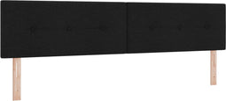 vidaXL - Hoofdbord - Met - Knopen - Gevuld - Zwart - 200 - cm