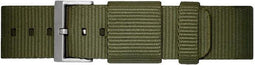 LEFF amsterdam - Horlogebandje - Nato Band T40 - Groen/Gesp - 20mm