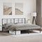 vidaXL - Bedframe - met - hoofdbord - metaal - zwart - 200x200 - cm