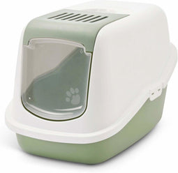 Savic Nestor Happy Planet - Kattentoilet - Opklapbare voorkant - Wit Groen