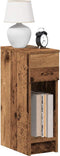 vidaXL - Nachtkastje - met - lade - 20x36x60 - cm - oud - houtkleurig