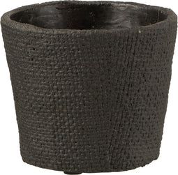 J-Line bloempot Bar - cement - zwart - small - Ø 12.5 cm