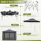 Coast Pop-up Partytent Grijs – Tuinpaviljoen met Dubbel Dak en Gaaswanden – 337 x 337 x 260 cm
