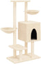 vidaXL - Kattenmeubel - met - sisal - krabpalen - 117 - cm - lichtgrijs