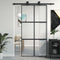 vidaXL - Schuifdeur - 102,5x205 - cm - gehard - glas - en - aluminium - zwart