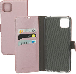 Mobiparts Galaxy A22 5G (2021) - Wallet Case - Saffiano motief - Roze