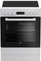 Beko FSE67300GW - Elektrisch Fornuis - VitroKeramisch - Turbo Hetelucht - Stoomreiniging - 66L Oven