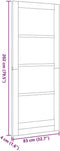 vidaXL - Interne - Deur - 'ORKDAL'83x202x4 - cm - Massief - Hout - Vuren