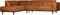 BePureHome Statement Hoekbank Links - Ecoleer - Cognac - 77x274x210