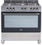 Everglades EVCK9011 - Gasfornuis - 90CM - 96 Liter - 6 Ovenstanden - Wokbrander - RVS