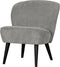 WOOOD Sara Fauteuil - Polyester - Grijs/Groen- 71x59x70
