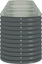 vidaXL - Plantenbak - verhoogd - 400x80x81 - cm - gegalvaniseerd - staal - grijs