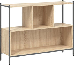 vidaXL - Boekenkast - 102x28x77,5 - cm - bewerkt - hout - sonoma - eikenkleurig