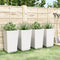 vidaXL - Plantenbakken - 4 - st - 32,5x32,5x57 - cm - polypropeen - wit