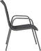 vidaXL - Tuinstoelen - stapelbaar - 2 - st - staal - en - textileen - zwart