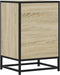 vidaXL - Nachtkastje - 40x34,5x60 - cm - bewerkt - hout - en - metaal - sonoma - eiken