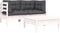 vidaXL - 3-delige - Loungeset - met - kussens - massief - grenenhout - wit