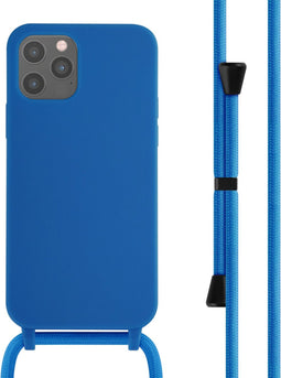 imoshion Hoesje Geschikt voor iPhone 12 Pro / 12 Hoesje Met Koord - imoshion Siliconen hoesje met koord - Blauw