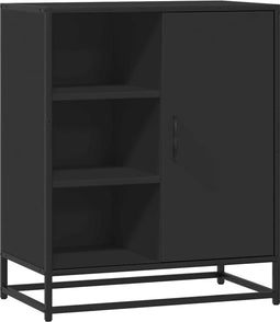 vidaXL - Dressoir - 62x35x76 - cm - bewerkt - hout - zwart