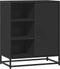 vidaXL - Dressoir - 62x35x76 - cm - bewerkt - hout - zwart