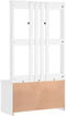vidaXL - Halboom - SANDENS - wit - 87x40x159,5 - cm - massief - grenenhout