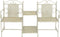 vidaXL - Tuinbank - 2-zits - 161 - cm - staal - wit