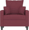 Fauteuil 60 cm stof wijnrood