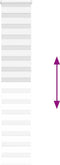 vidaXL - Zebra - rolgordijn - 40x230 - cm - stofbreedte - 35,9 - cm - polyester - wit