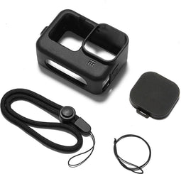 Bescherming Accessoires Set Geschikt Voor GoPro Hero 12, 11, 10 & 9 - Siliconen Case - Polskoord - Lens Kapjes - Housing - 12-Delig