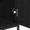 vidaXL - Dressoir - Zwart - Eiken - 100x35x80 - cm - Samengesteld - Hout - en - Staal