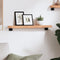 vidaXL - Wandschap - 60x10x4 - cm - behandeld - massief - eikenhout - lichtbruin