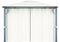 vidaXL - Prieel - met - gordijn - en - LED-lichtslinger - 3x3 - m - aluminium - crème