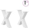 vidaXL - Salontafelpoten - 2 - st - X-vormig - 60x(42-43) - cm - staal - wit