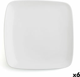 Platt tallrik Ariane Vital Vierkant Keramisch Wit (30 x 22 cm) (6 Stuks)