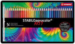 STABILO Aquacolor - Premium Aquarel Kleurpotlood - Metalen Etui Met 36 Kleuren