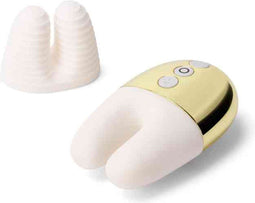 le WAND Vibrator Love Toy Double Vibe White Gold Wit