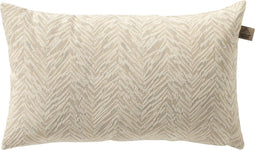 Dutch Decor AUGUSTA - Outdoor kussenhoes 30x50 cm - waterafstotend en uv-bestendig - gestreept - Marshmallow - wit en beige