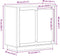 vidaXL - Dressoir - Artisan - Eiken - 80x34x75 - cm - Bewerkte - Hout