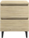 vidaXL - Nachtkastje - 40x35x50 - cm - bewerkt - hout - sonoma - eikenkleurig