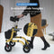 Safe Age® Rollator - Lichtgewicht opvouwbaar - Gevoerde zitting met rugleuning - Goud