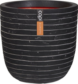 Capi Europe - Bloempot bol Row NL - 35x34 - Antraciet - Opening Ø29 - Bloempot voor binnen en buiten - Levenslang garantie - Breukbestendig - 100% Recyclebaar - CO2 Neutraal geproduceerd - KRWZ932