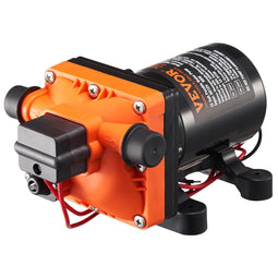 Nautica Membraanpomp, 12 V, 3 GPM, 11,36 l/min, 4-kamer-waterpomp, 12 volt DC met automatische druks