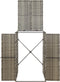 vidaXL - Containerberging - enkel - 70x80x117 - cm - poly - rattan - grijs